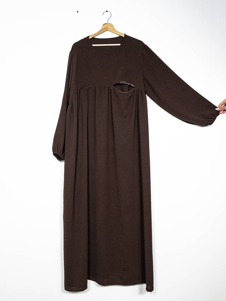 Abaya de lactancia en jazz apertura con cremallera REF:RO2512JAZZ