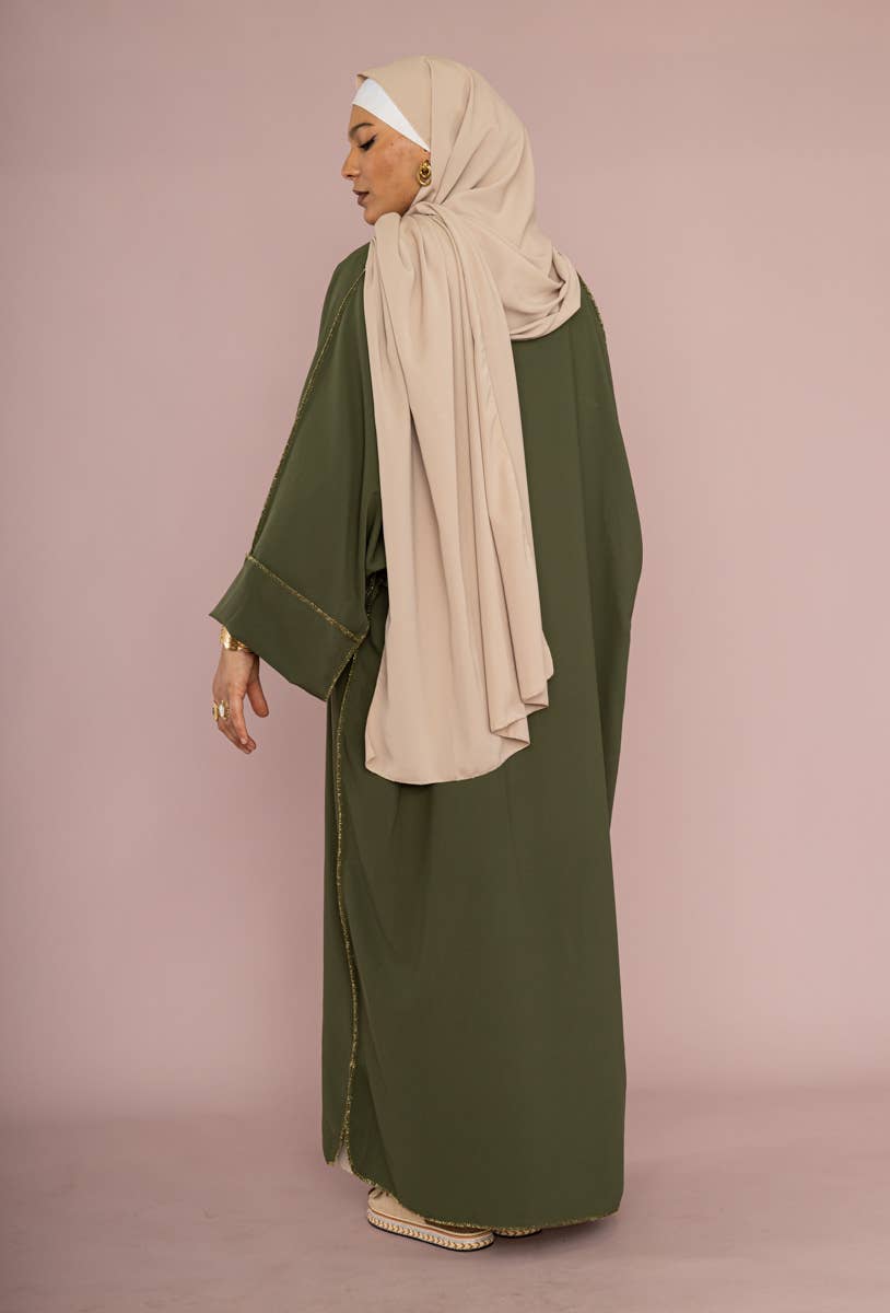 Kimono para mujer con bordado dorado y cinturón, ref: 2336pk