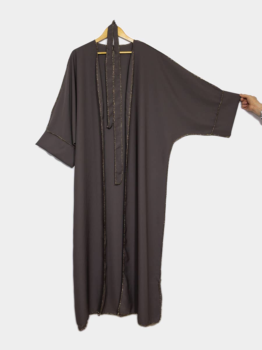 Kimono para mujer con bordado dorado y cinturón, ref: 2336pk