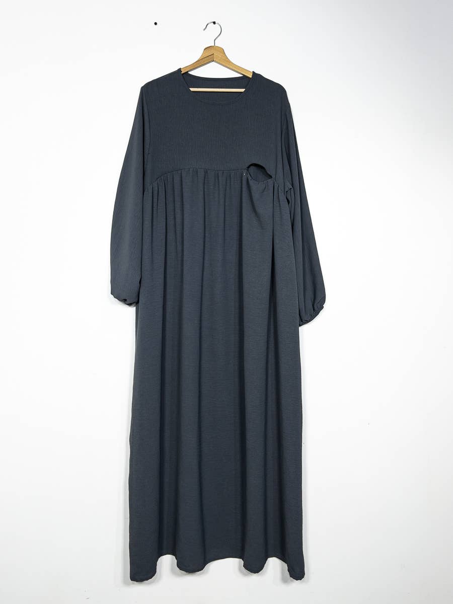 Abaya de lactancia en jazz apertura con cremallera REF:RO2512JAZZ