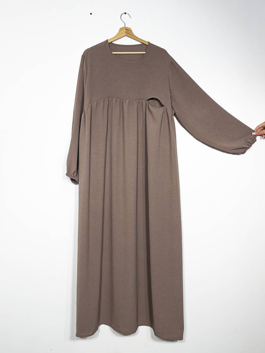 Abaya de lactancia en jazz apertura con cremallera REF:RO2512JAZZ