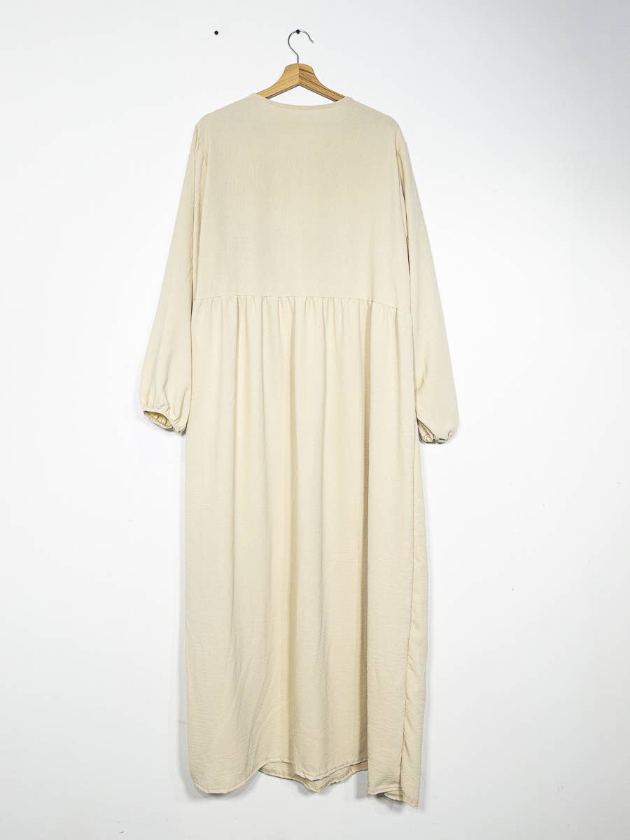 Abaya de lactancia en jazz apertura con cremallera REF:RO2512JAZZ