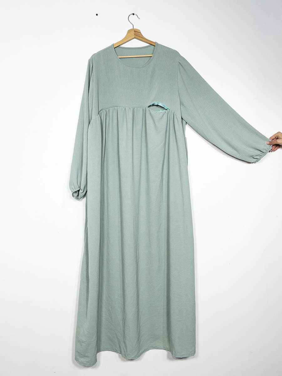Abaya de lactancia en jazz apertura con cremallera REF:RO2512JAZZ
