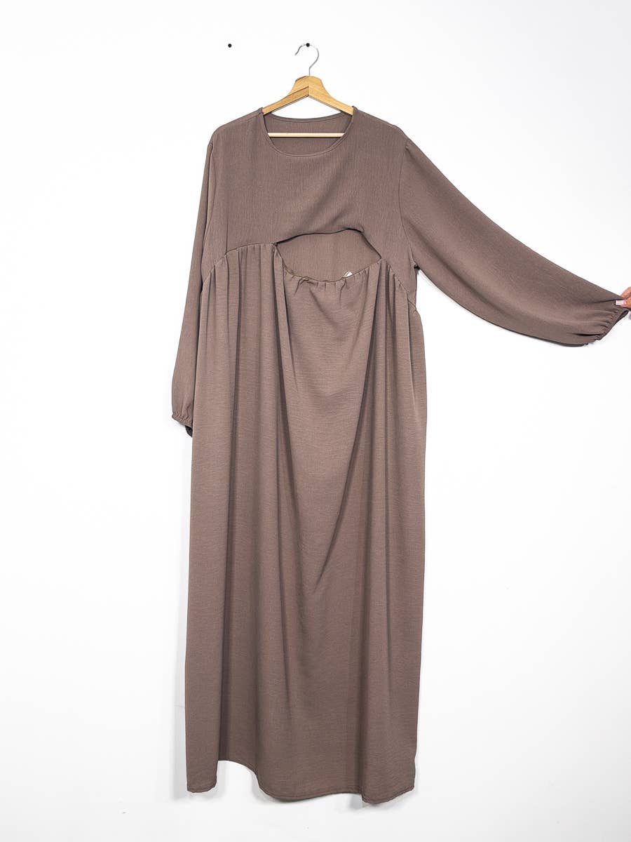 Abaya de lactancia en jazz apertura con cremallera REF:RO2512JAZZ