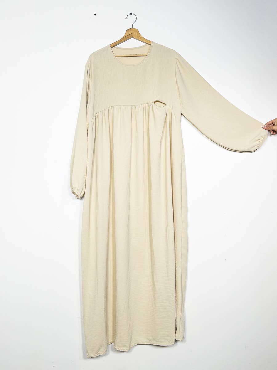 Abaya de lactancia en jazz apertura con cremallera REF:RO2512JAZZ