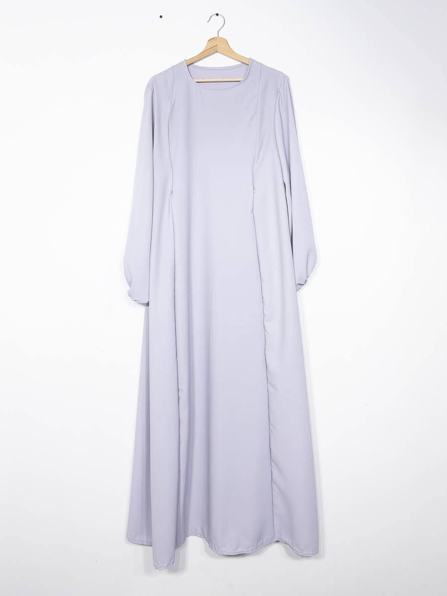 Abaya de lactancia en seda de Medina con apertura de cremallera 2508PK