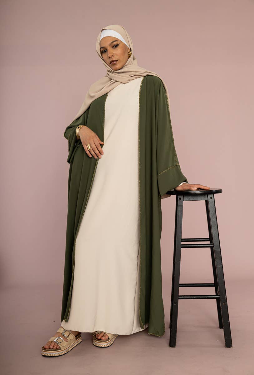 Kimono para mujer con bordado dorado y cinturón, ref: 2336pk