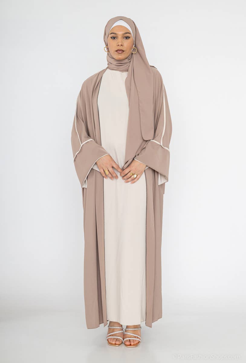 Kimono Abaya con top de seda de dos piezas Medina 2373pk