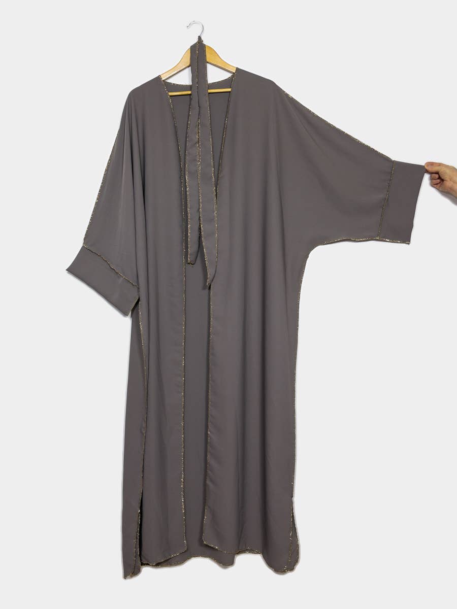 Kimono para mujer con bordado dorado y cinturón, ref: 2336pk