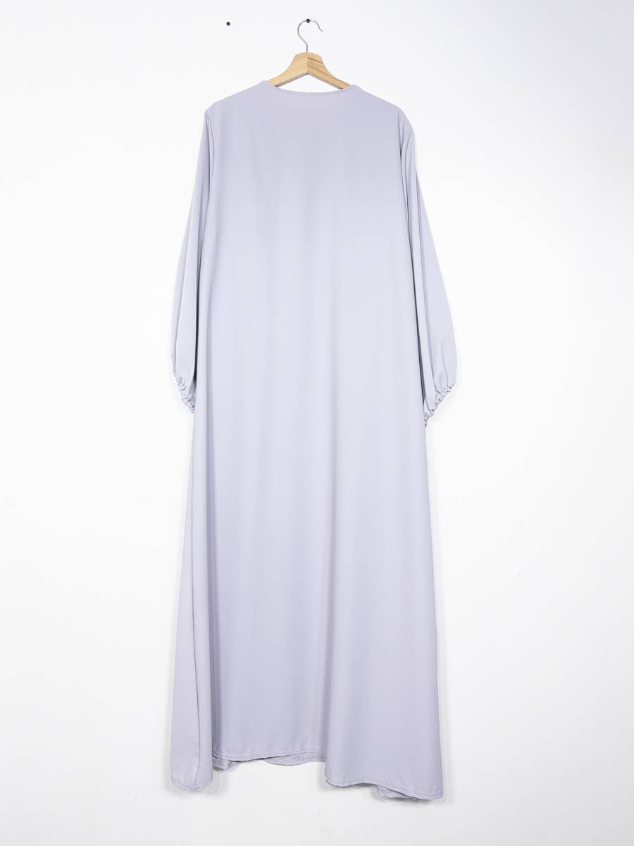 Abaya de lactancia en seda de Medina con apertura de cremallera 2508PK