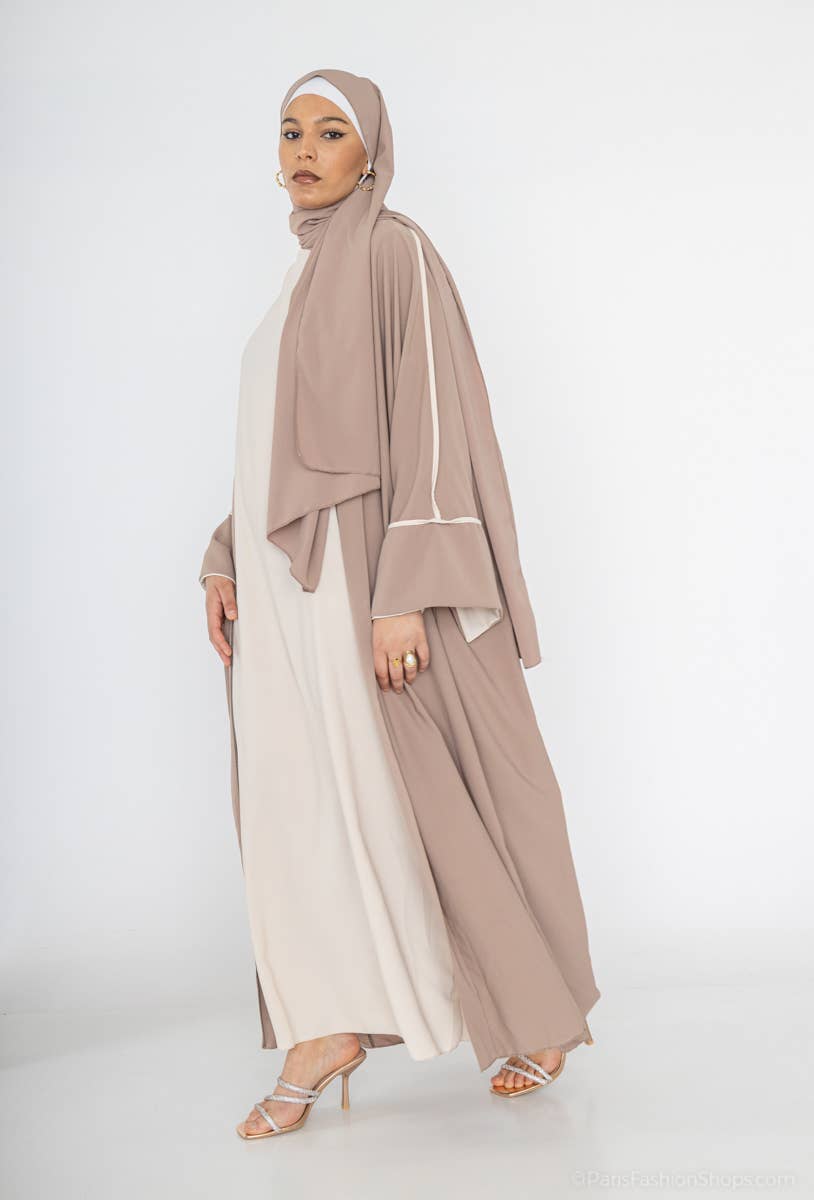 Kimono Abaya con top de seda de dos piezas Medina 2373pk