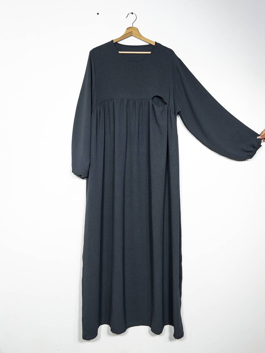 Abaya de lactancia en jazz apertura con cremallera REF:RO2512JAZZ