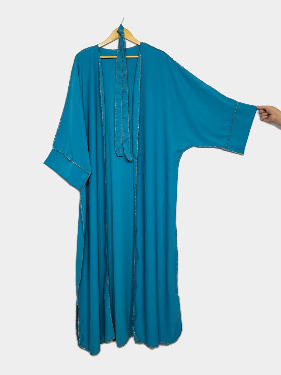 Kimono para mujer con bordado dorado y cinturón, ref: 2336pk