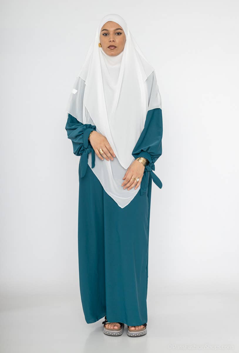 Vestido abaya de seda Medina 2378pk