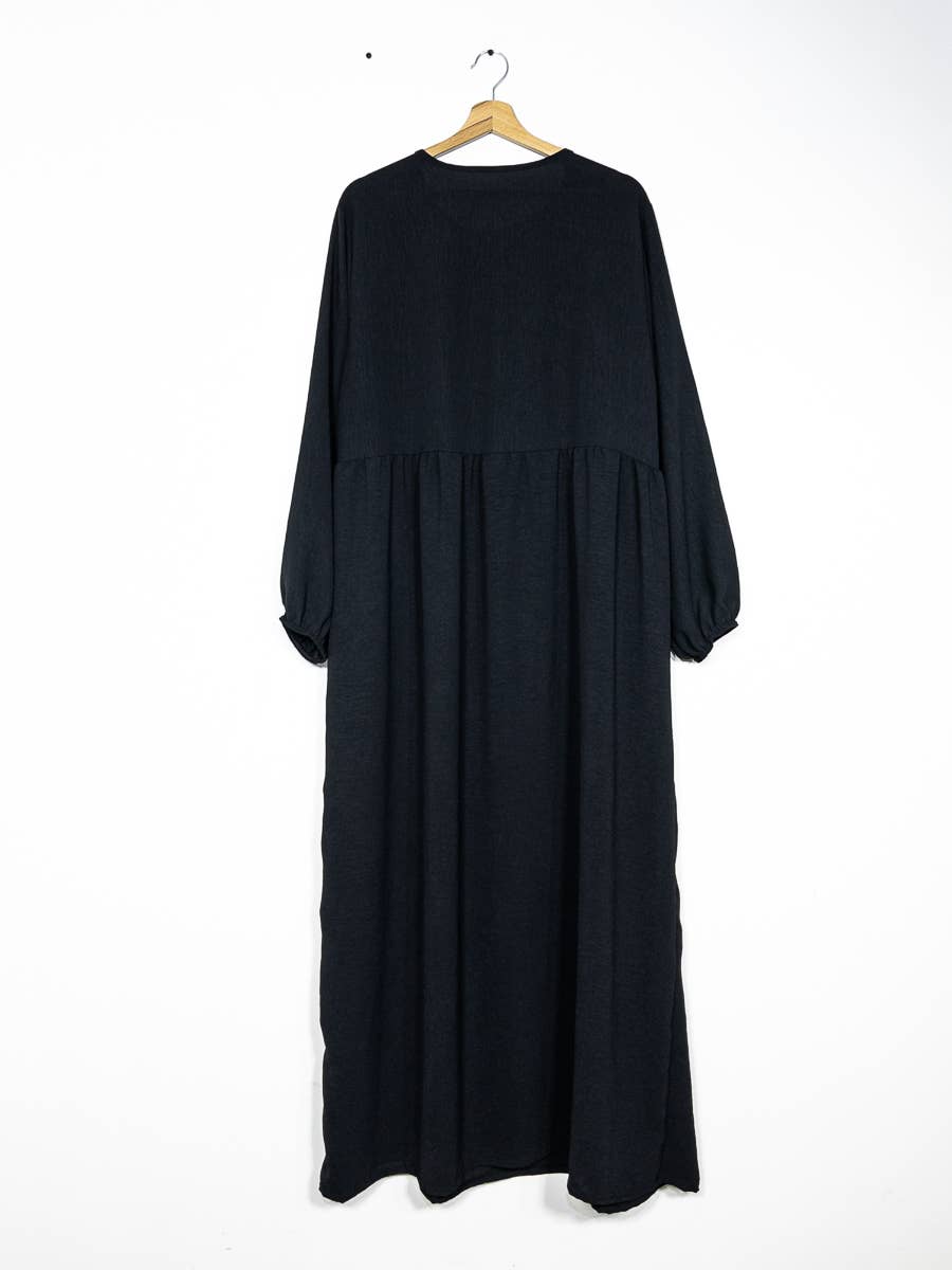 Abaya de lactancia en jazz apertura con cremallera REF:RO2512JAZZ