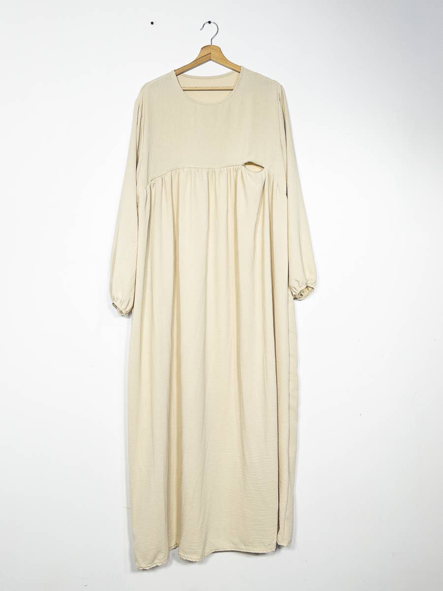 Abaya de lactancia en jazz apertura con cremallera REF:RO2512JAZZ