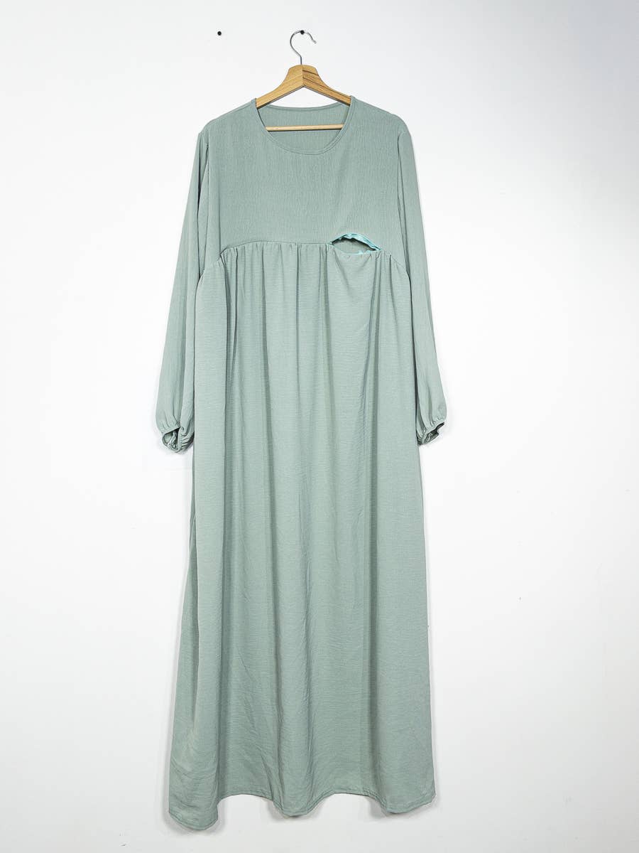 Abaya de lactancia en jazz apertura con cremallera REF:RO2512JAZZ