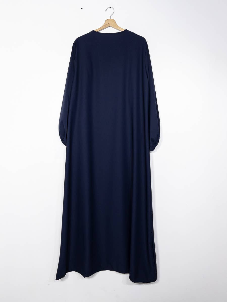 Abaya de lactancia en seda de Medina con apertura de cremallera 2508PK