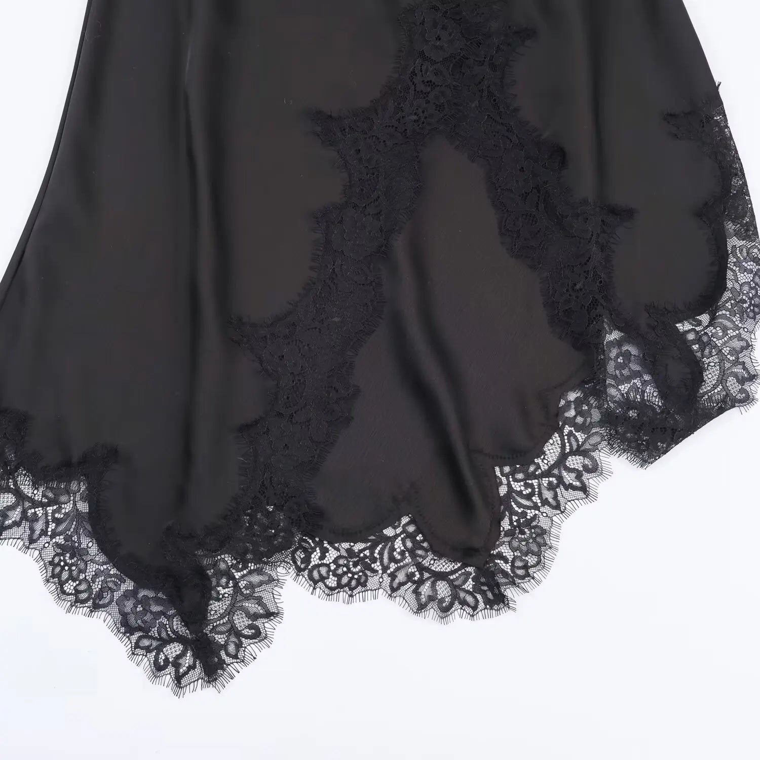 Nadia Asymmetric Lace Midi Dress