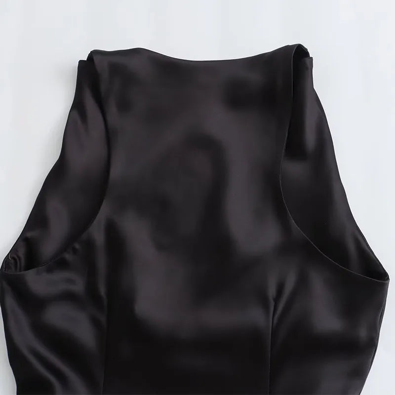 Silk Touch Ruched Midi Dress