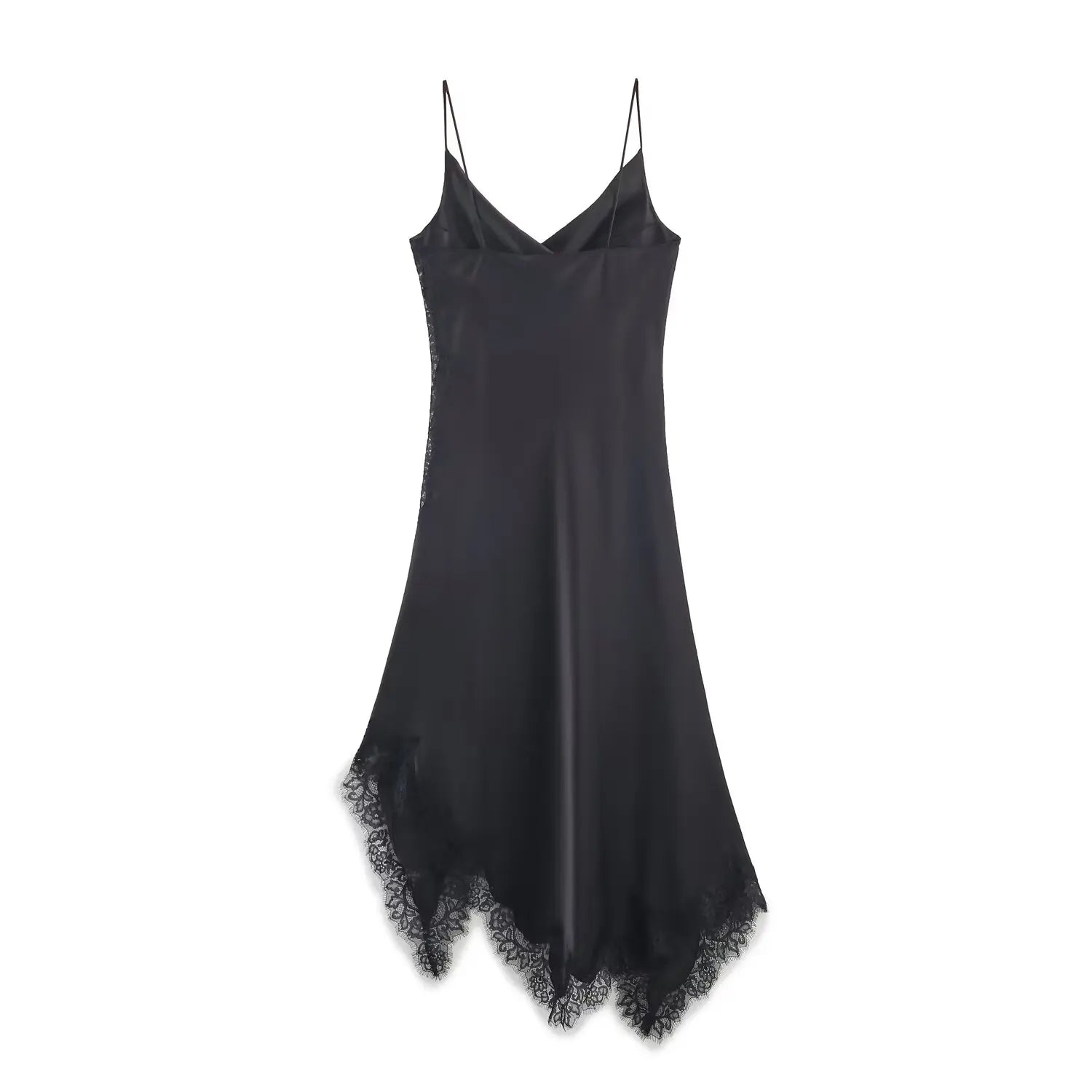 Nadia Asymmetric Lace Midi Dress