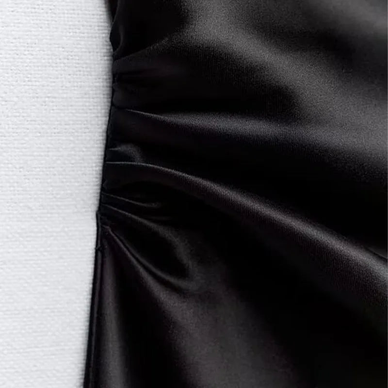 Silk Touch Ruched Midi Dress