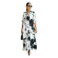 Ivory Floral Bow Maxi Dress