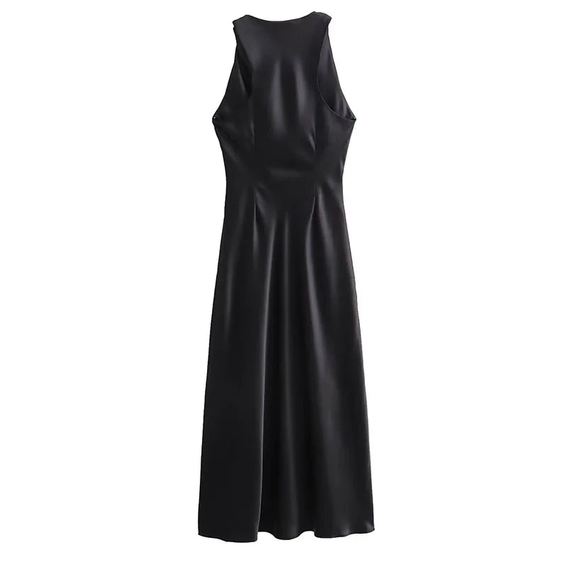 Silk Touch Ruched Midi Dress
