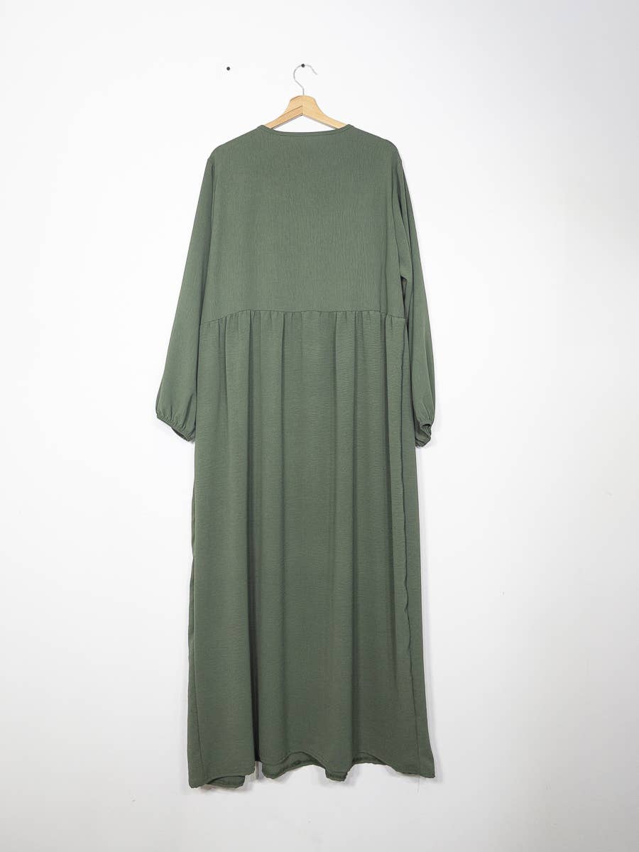 Abaya de lactancia en jazz apertura con cremallera REF:RO2512JAZZ