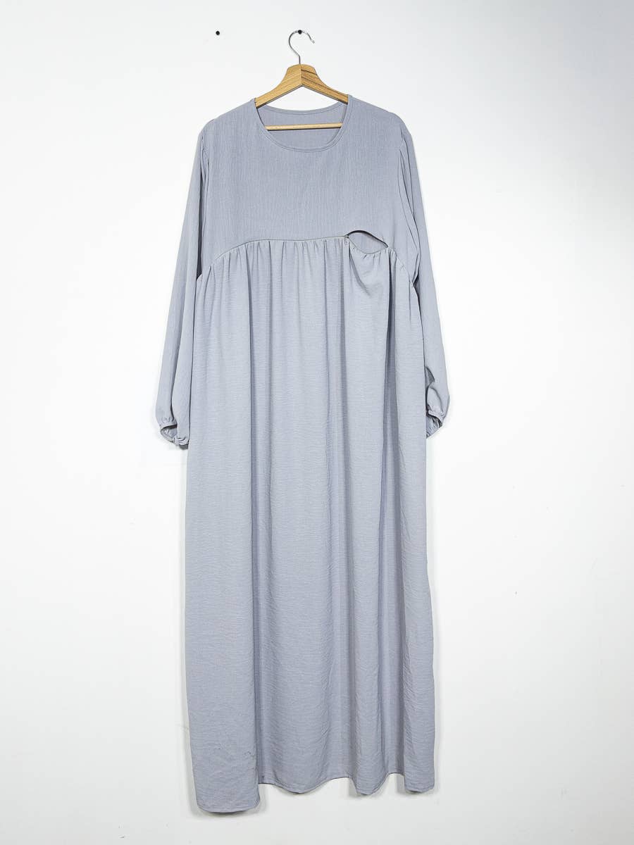 Abaya de lactancia en jazz apertura con cremallera REF:RO2512JAZZ