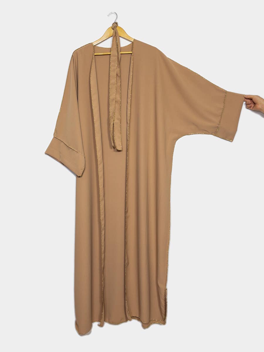Kimono para mujer con bordado dorado y cinturón, ref: 2336pk