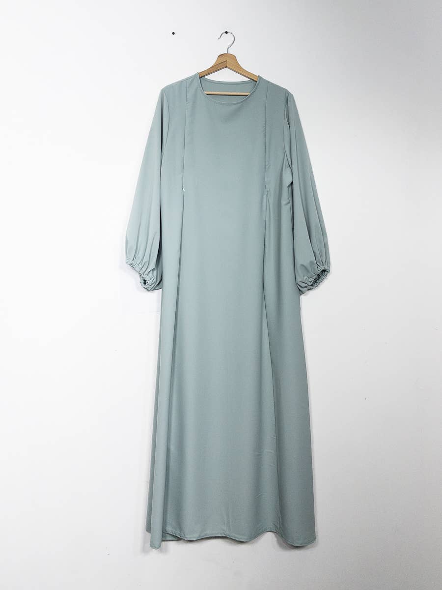 Abaya de lactancia en seda de Medina con apertura de cremallera 2508PK