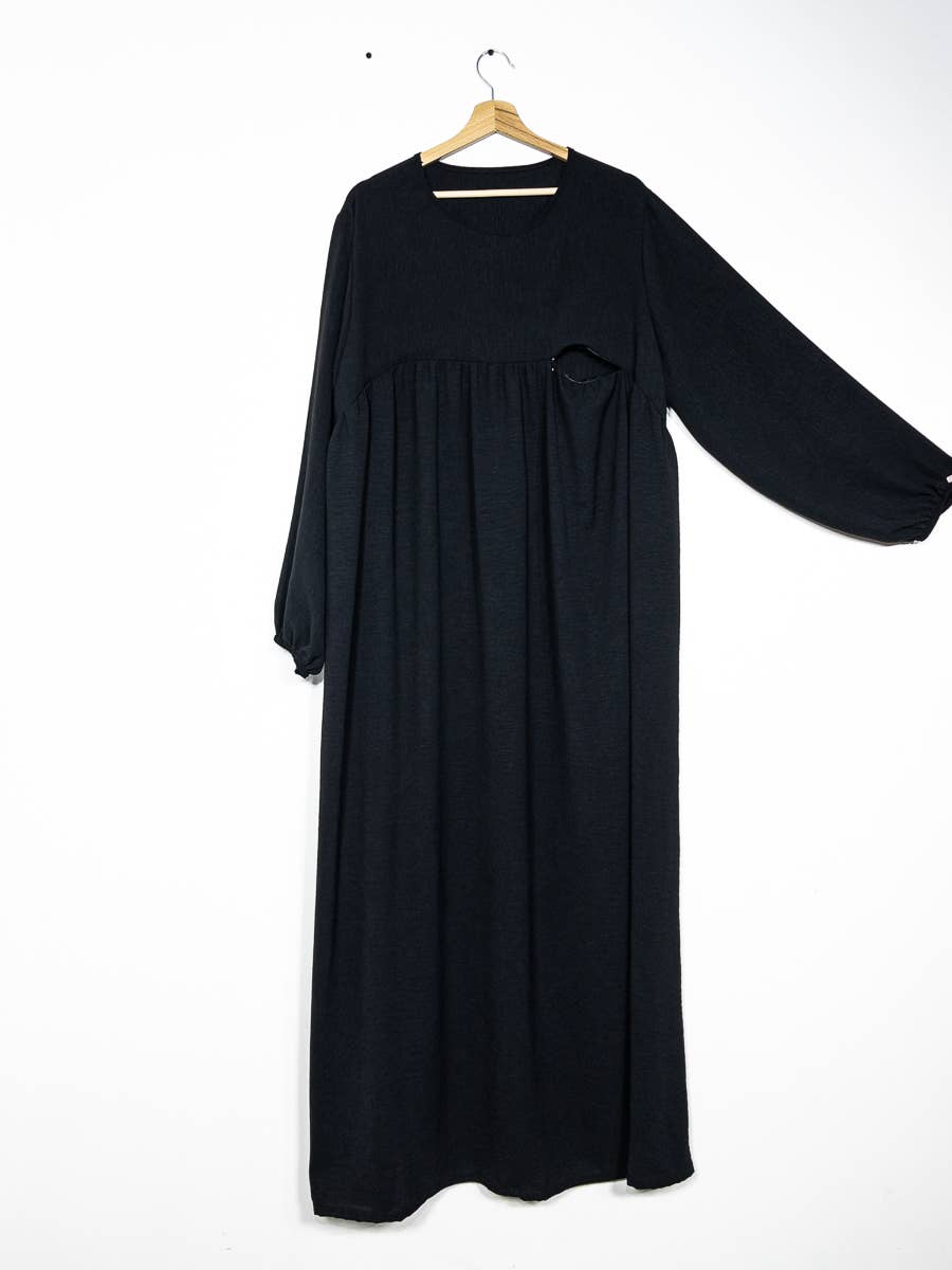 Abaya de lactancia en jazz apertura con cremallera REF:RO2512JAZZ