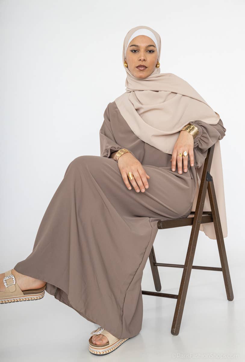 Vestido abaya de seda Medina 2378pk