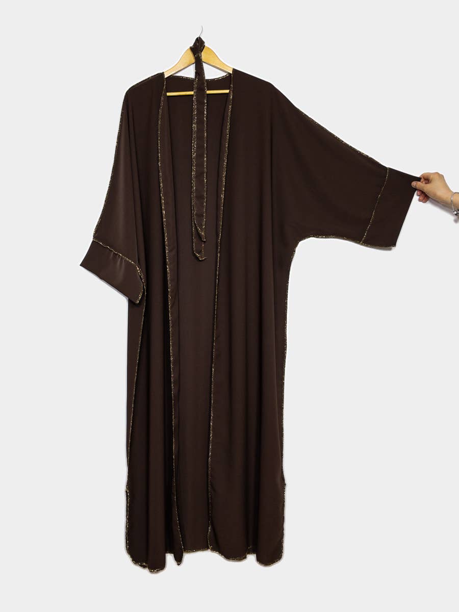 Kimono para mujer con bordado dorado y cinturón, ref: 2336pk
