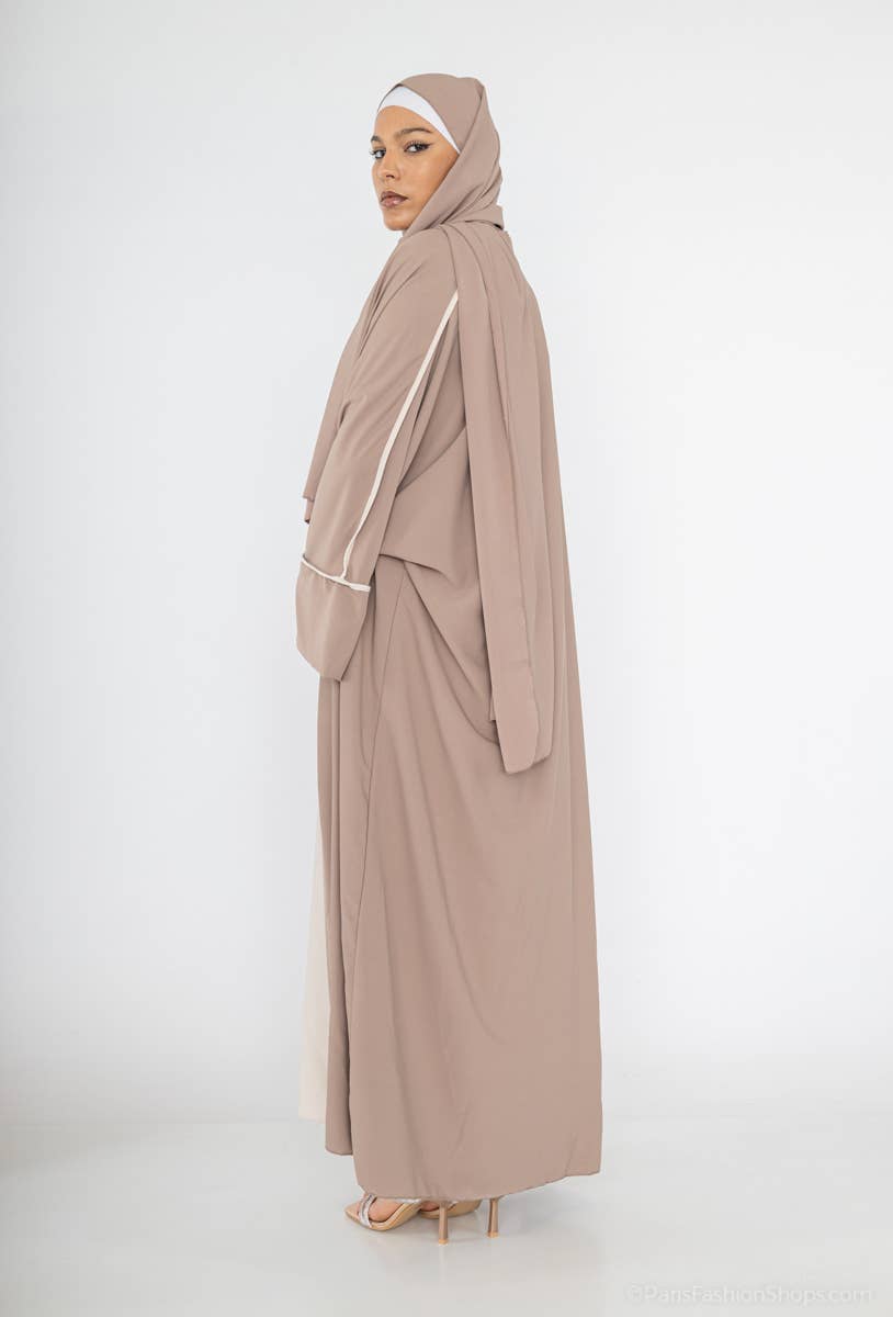 Kimono Abaya con top de seda de dos piezas Medina 2373pk