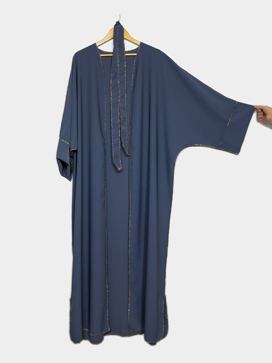 Kimono para mujer con bordado dorado y cinturón, ref: 2336pk