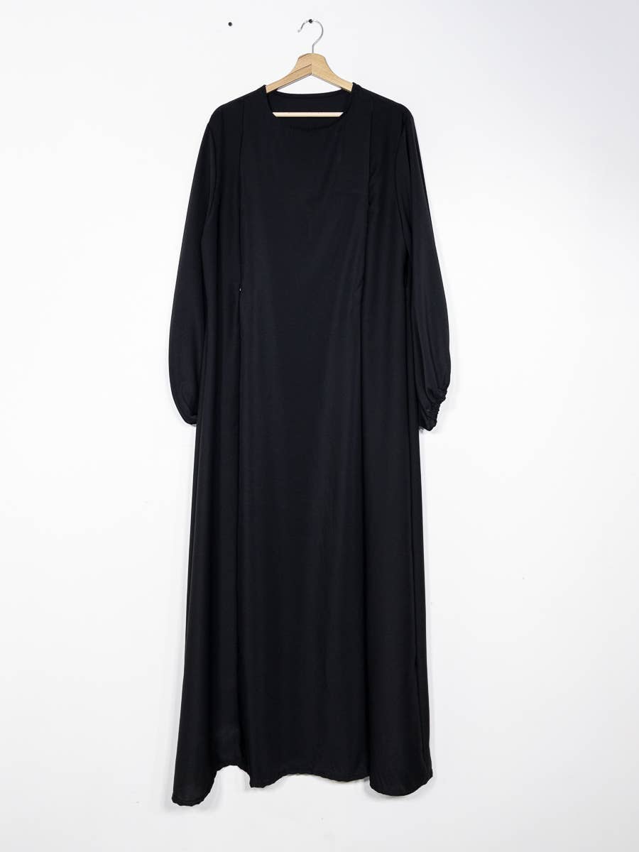 Abaya de lactancia en seda de Medina con apertura de cremallera 2508PK