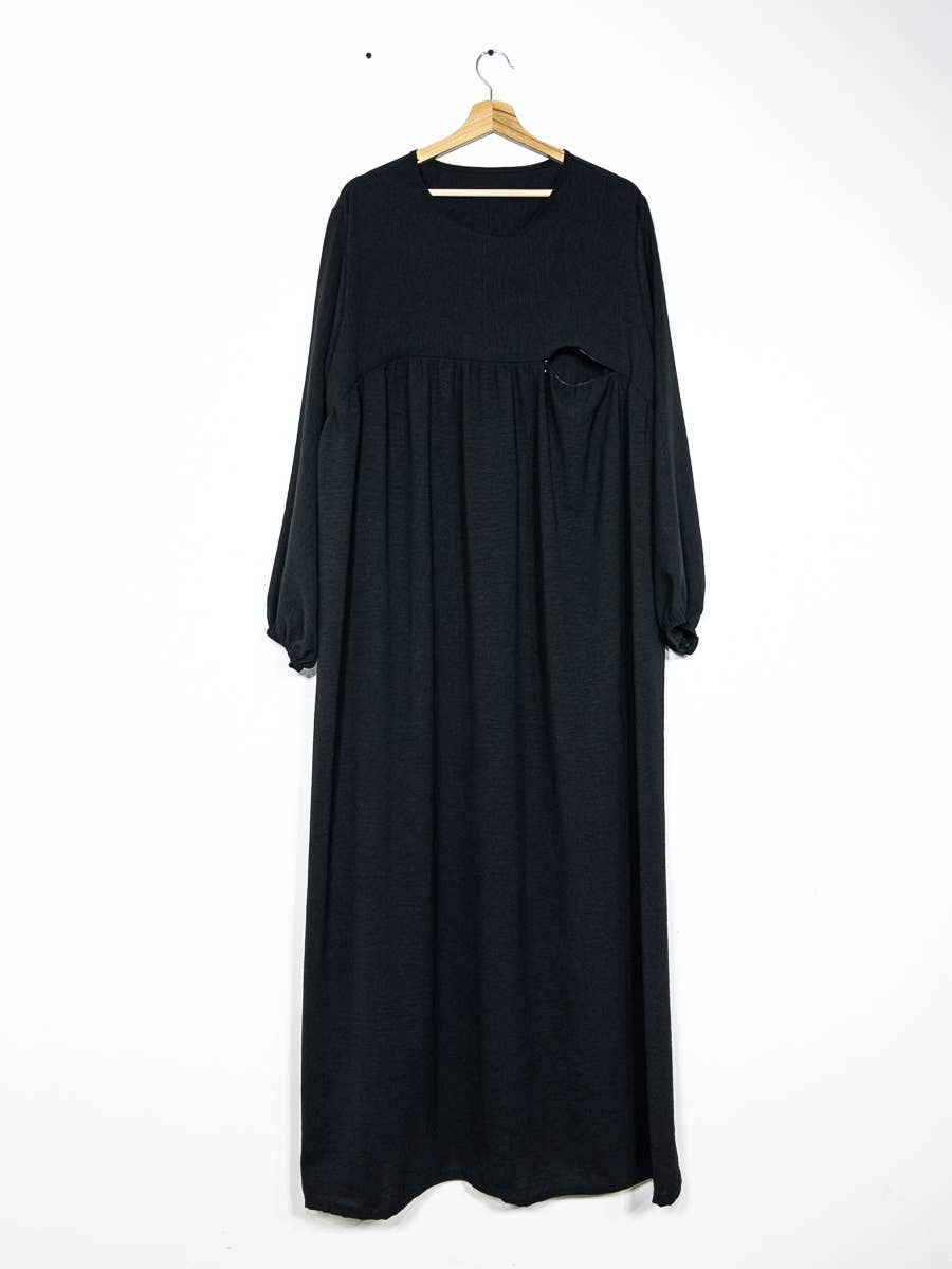 Abaya de lactancia en jazz apertura con cremallera REF:RO2512JAZZ
