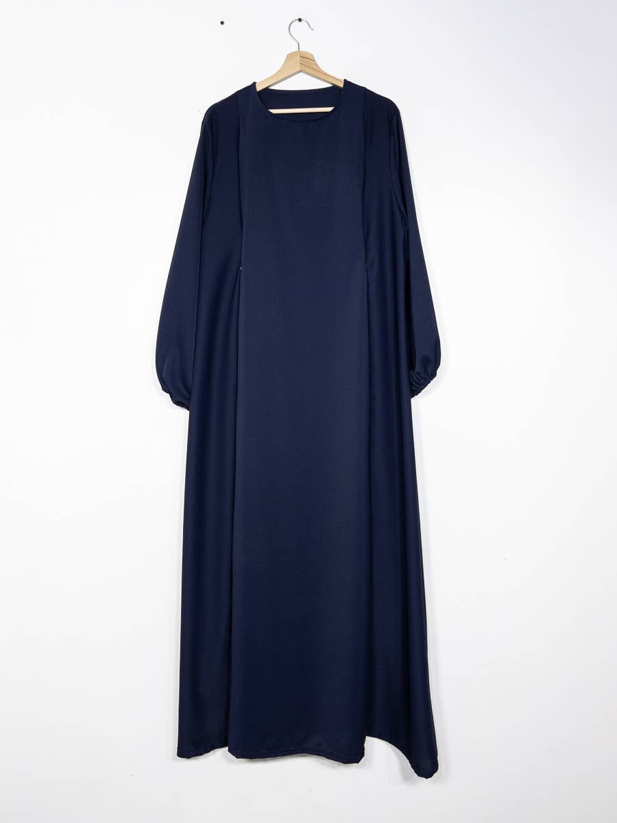 Abaya de lactancia en seda de Medina con apertura de cremallera 2508PK