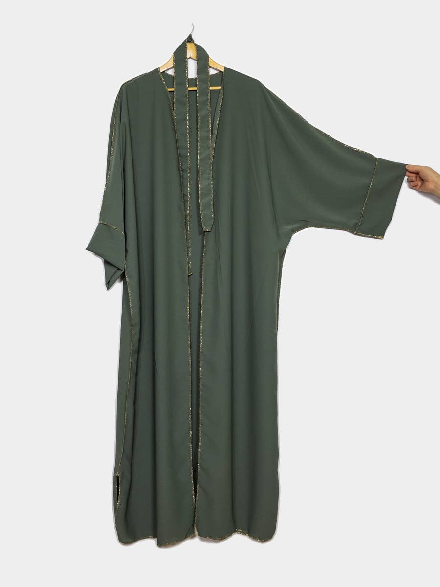 Kimono para mujer con bordado dorado y cinturón, ref: 2336pk