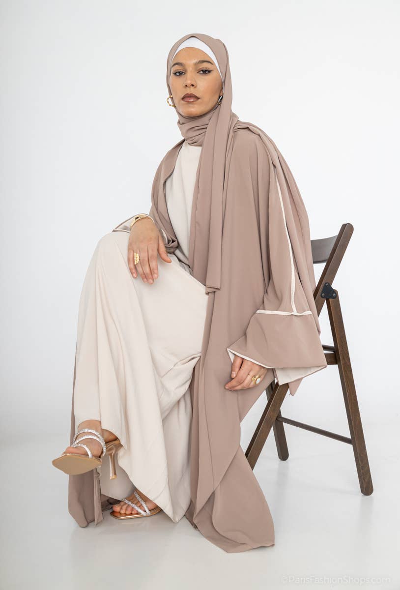 Kimono Abaya con top de seda de dos piezas Medina 2373pk