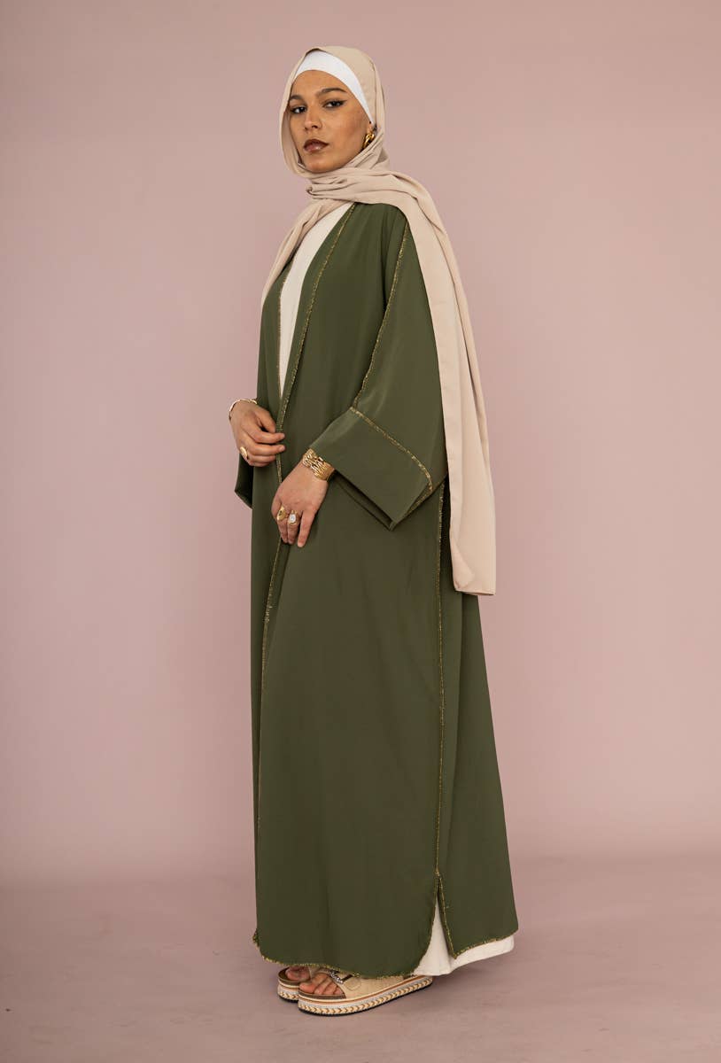 Kimono para mujer con bordado dorado y cinturón, ref: 2336pk