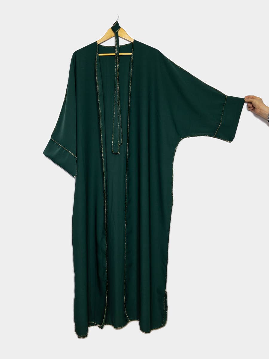 Kimono para mujer con bordado dorado y cinturón, ref: 2336pk
