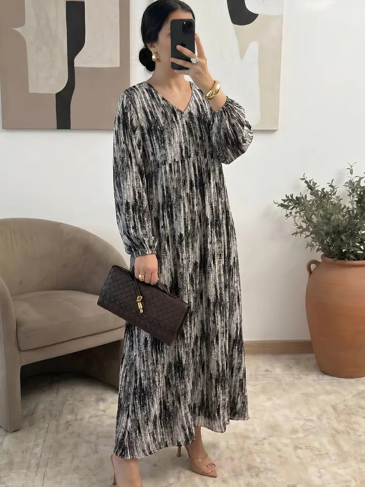 Polka Dot Flowy Maxi Dress